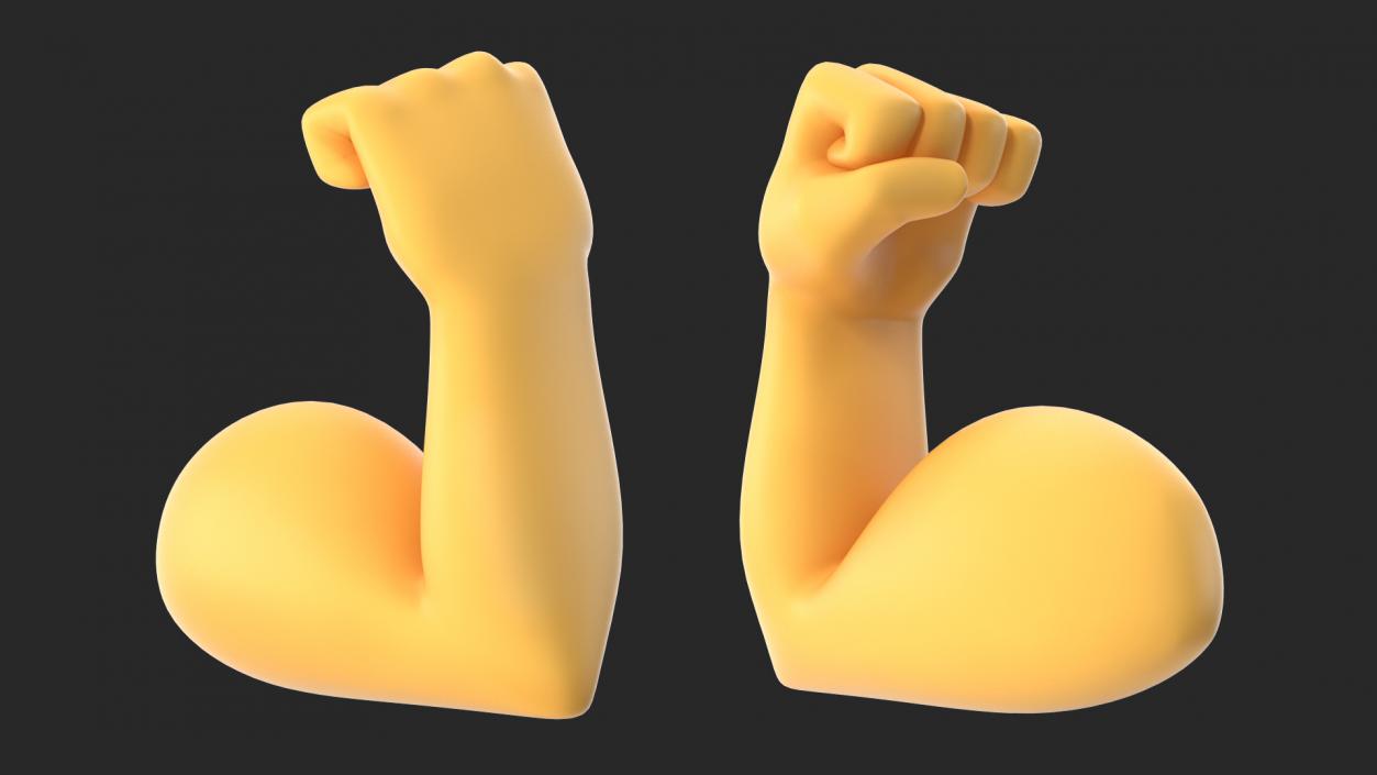 Flexed Biceps Emoji 3D model