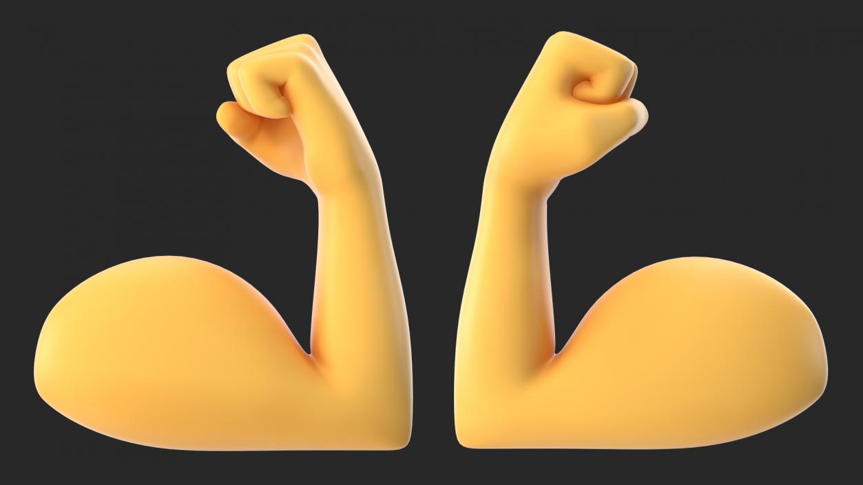 Flexed Biceps Emoji 3D model