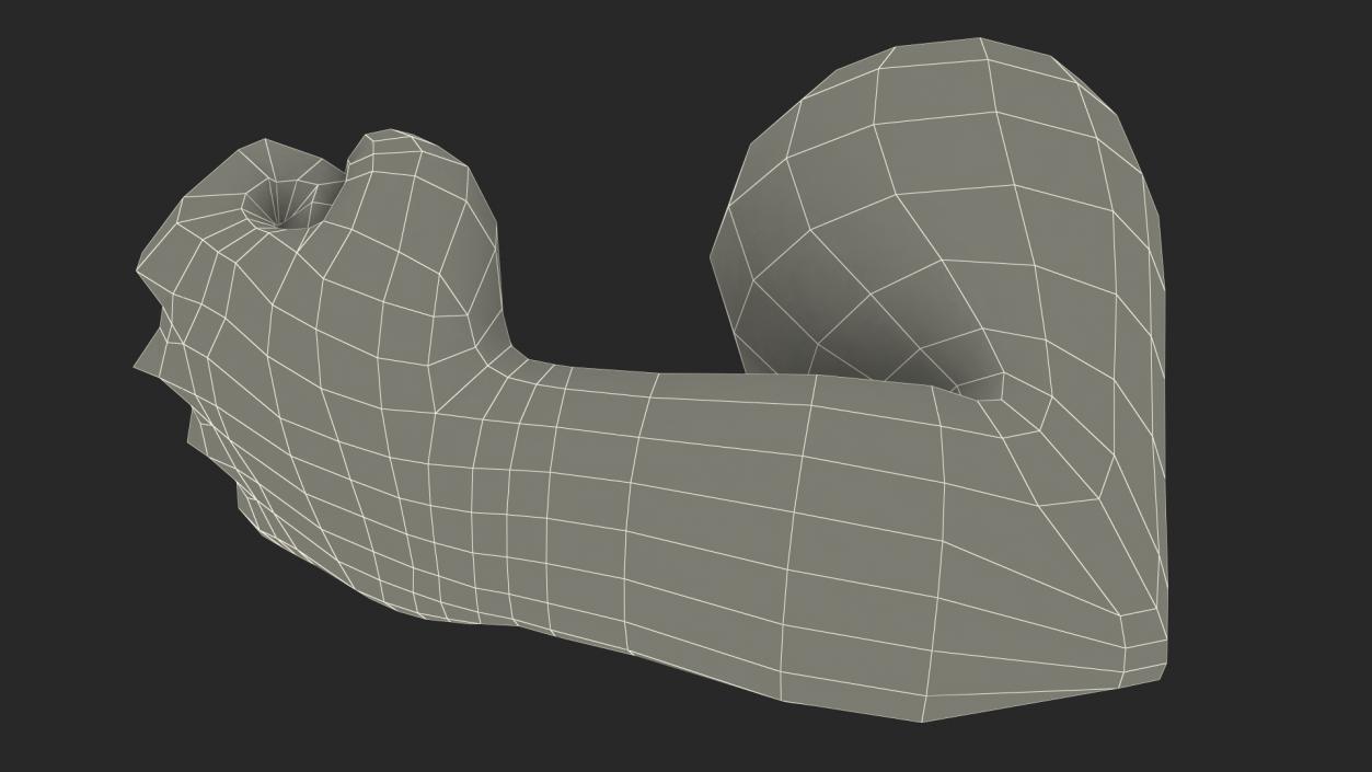 Flexed Biceps Emoji 3D model