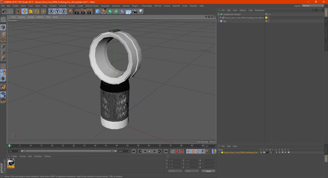 Dyson Pure Cool DP04 Purifying Fan 3D model
