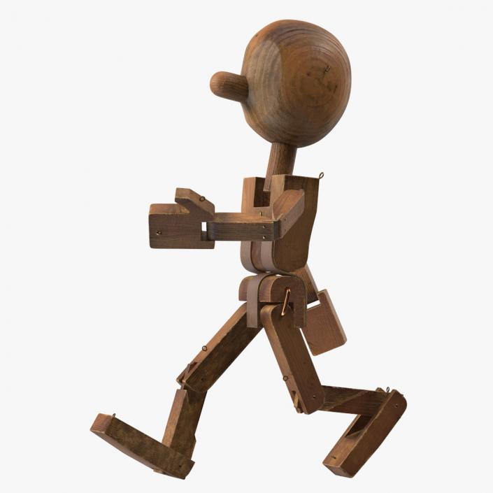 3D Dirty Wooden Character Rigged for Modo model