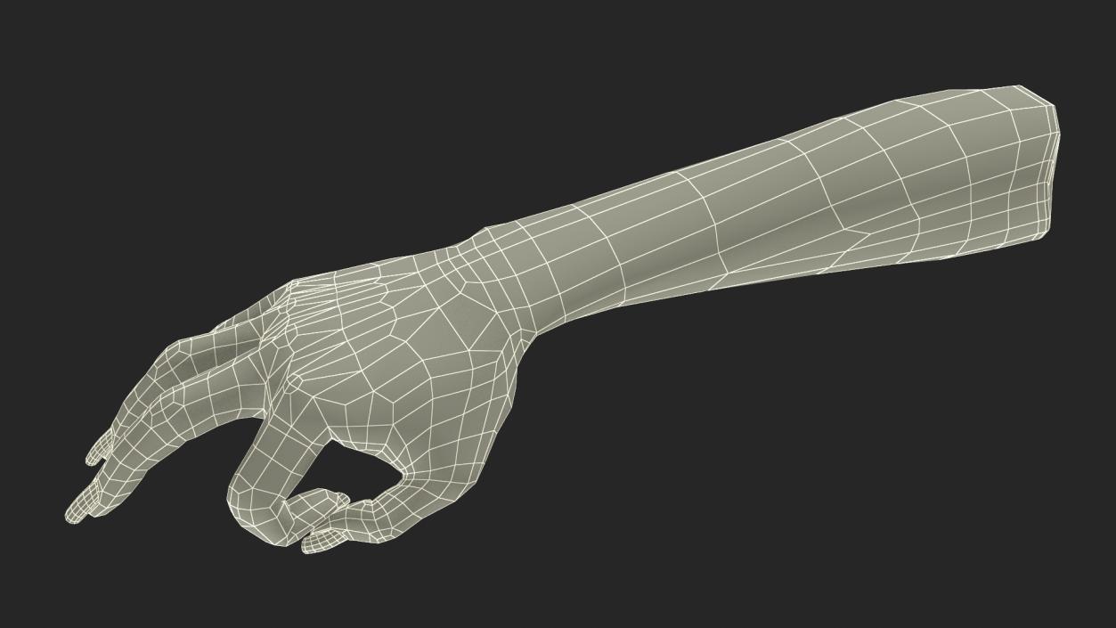 3D Woman Hand OK Pose model