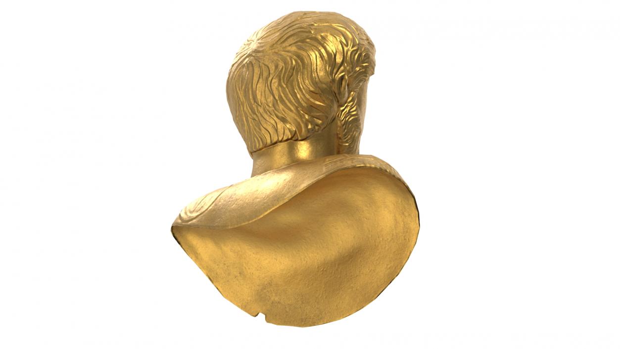 3D model Golden Bust of Marcus Aurelius