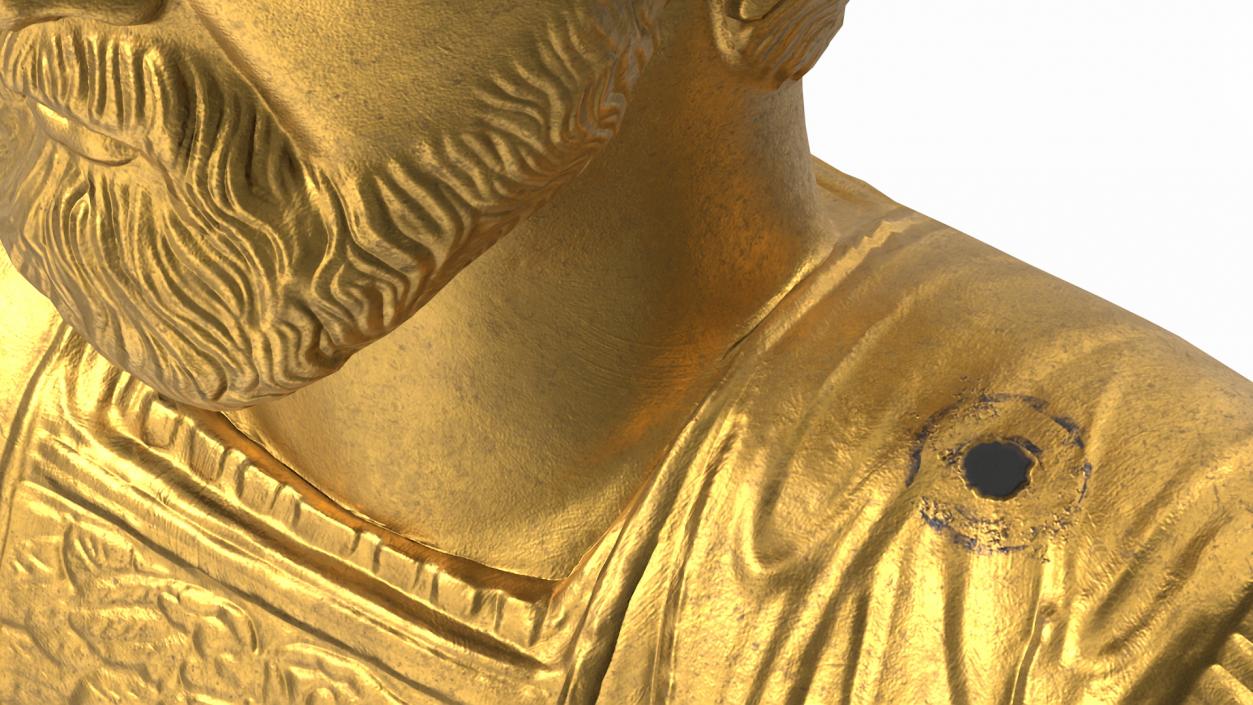 3D model Golden Bust of Marcus Aurelius