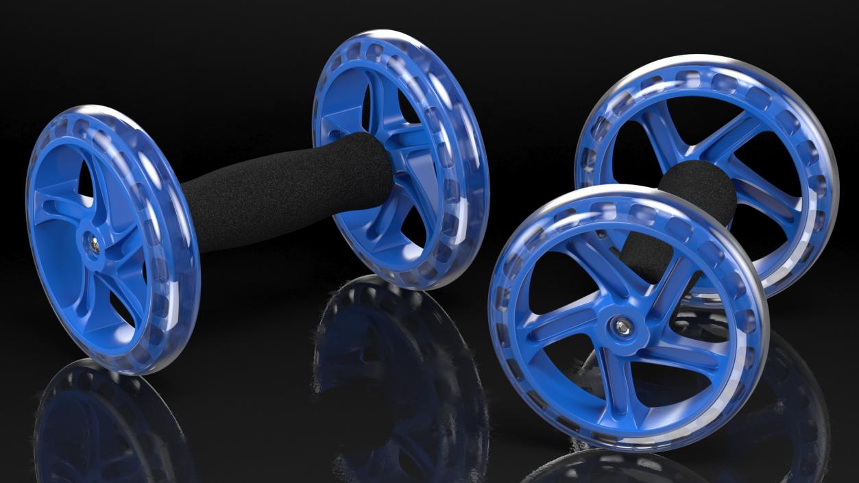 Pair of Ab Wheel Rollers 3D model