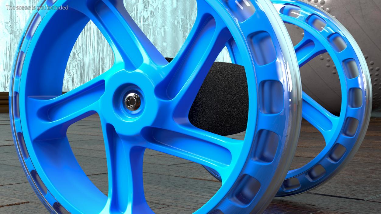 Pair of Ab Wheel Rollers 3D model