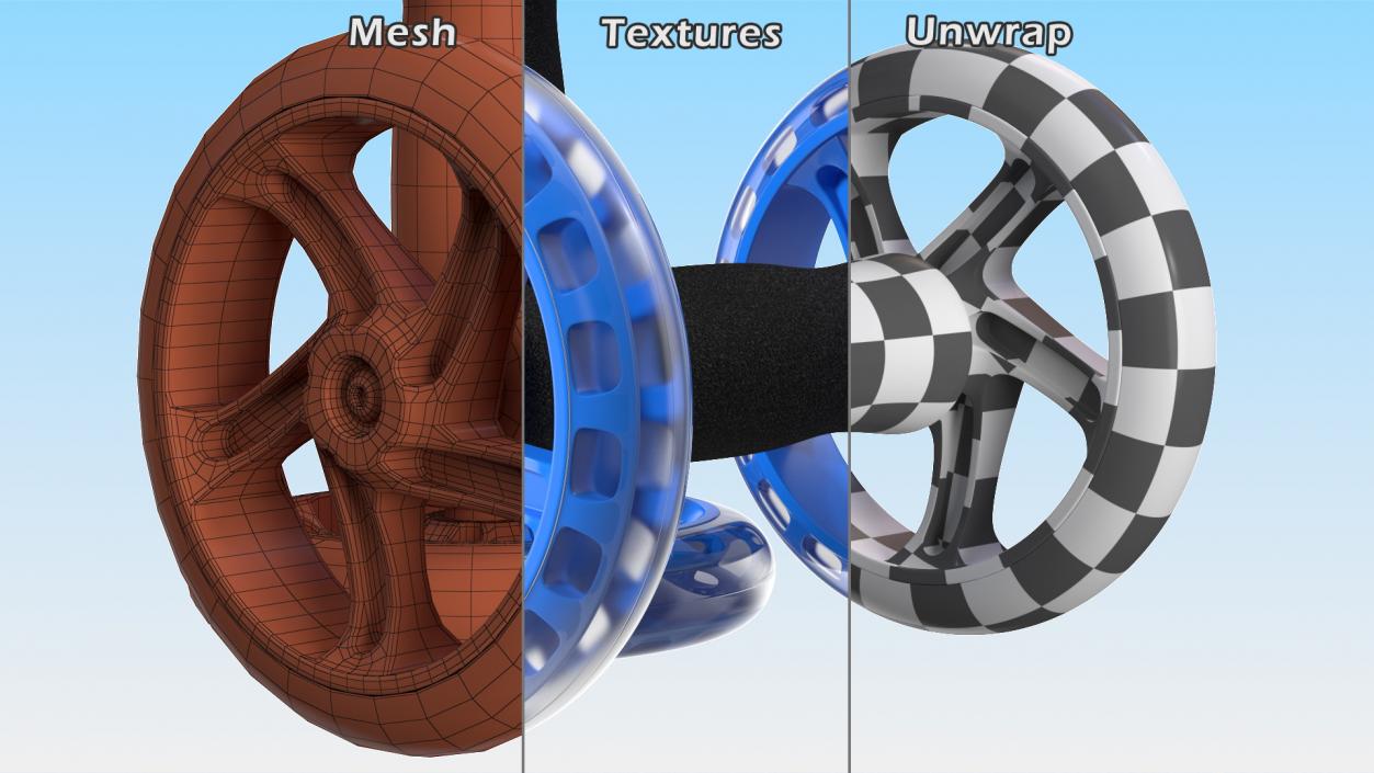 Pair of Ab Wheel Rollers 3D model