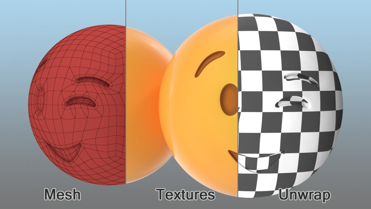 3D model Wink Emoji