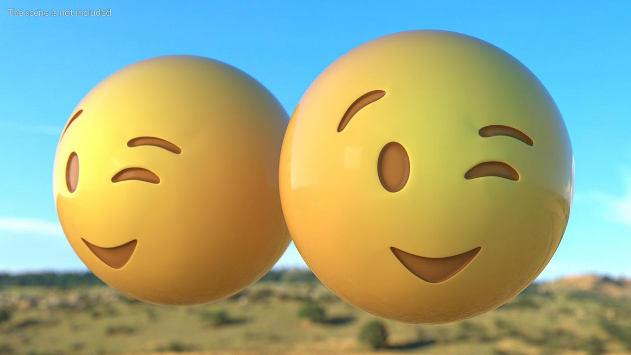 3D model Wink Emoji