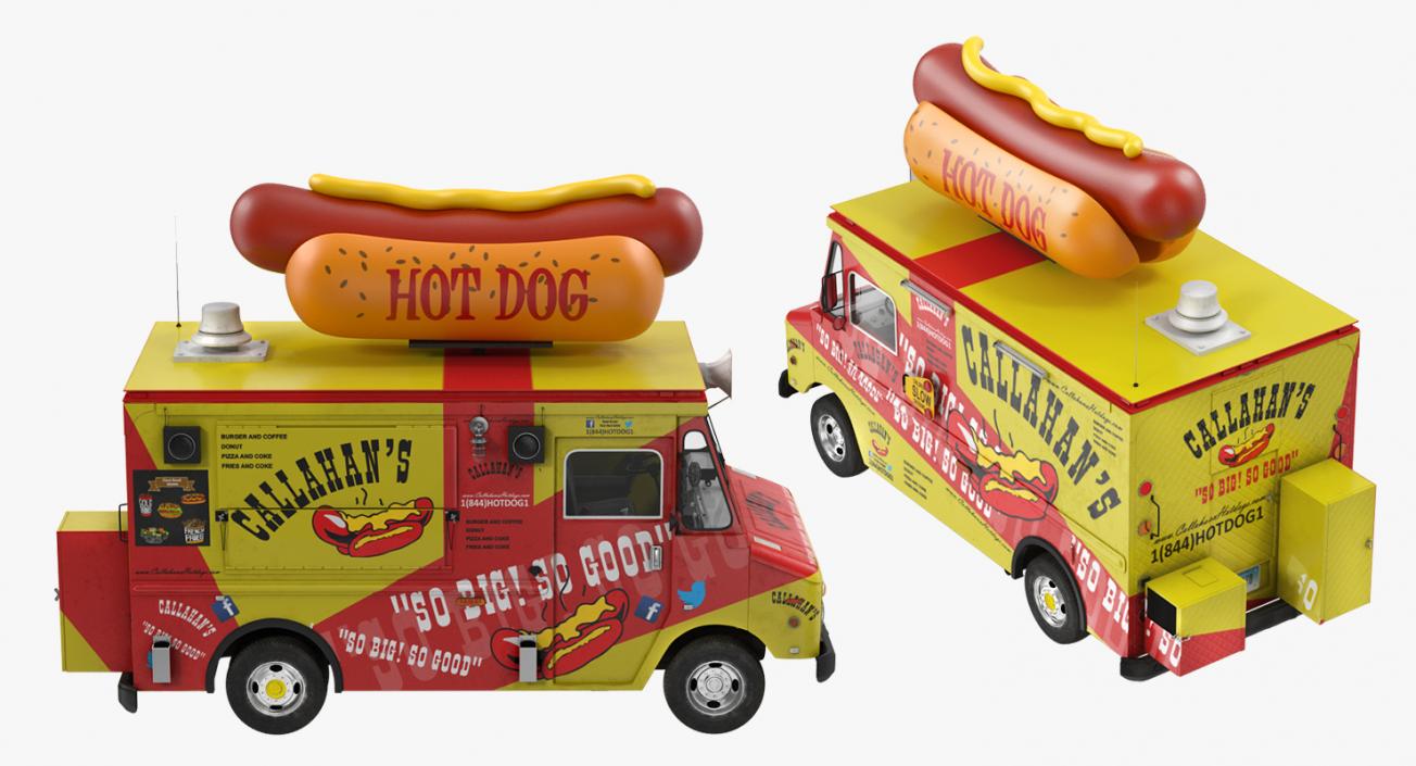 3D Hot Dog Vending Machines and Supplies 3D Models Collection model