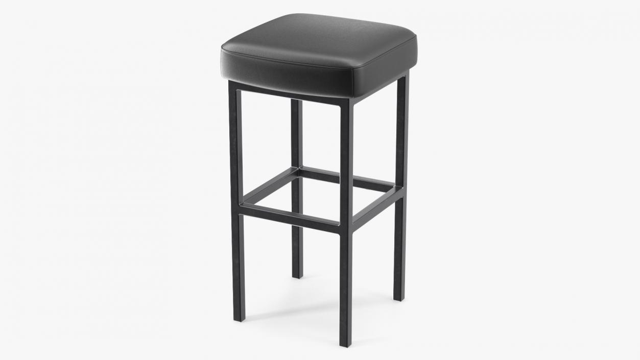 Leather Bar Stool 3D