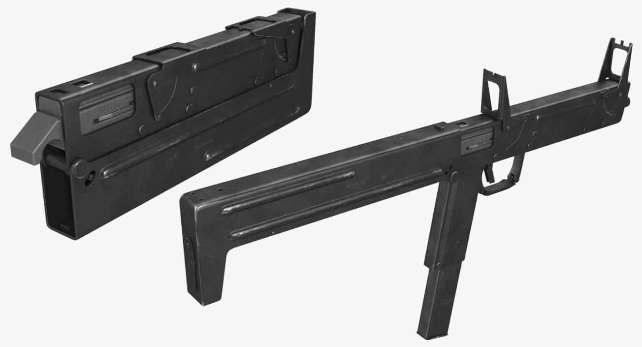 3D model Russian Folding Submachine Gun PP-90 SMG