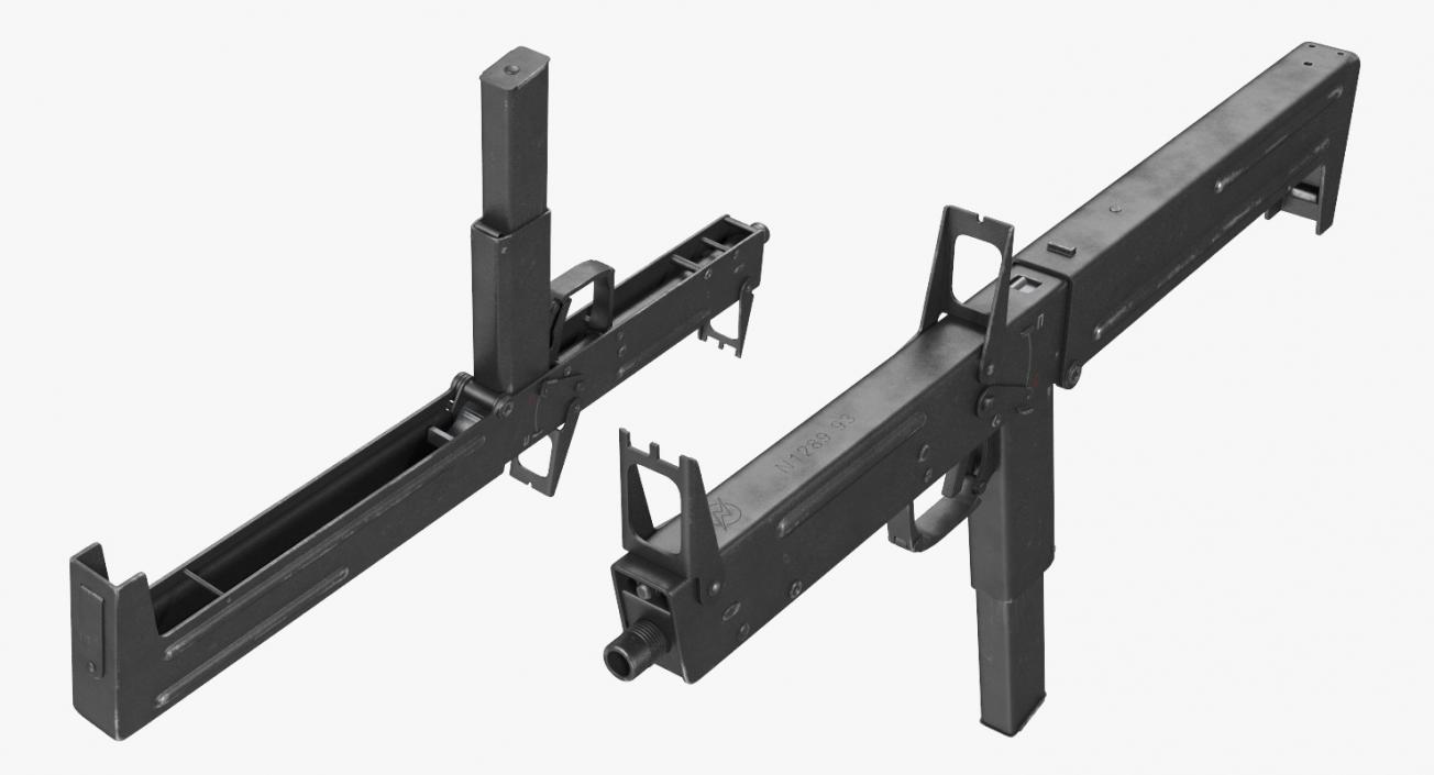 3D model Russian Folding Submachine Gun PP-90 SMG