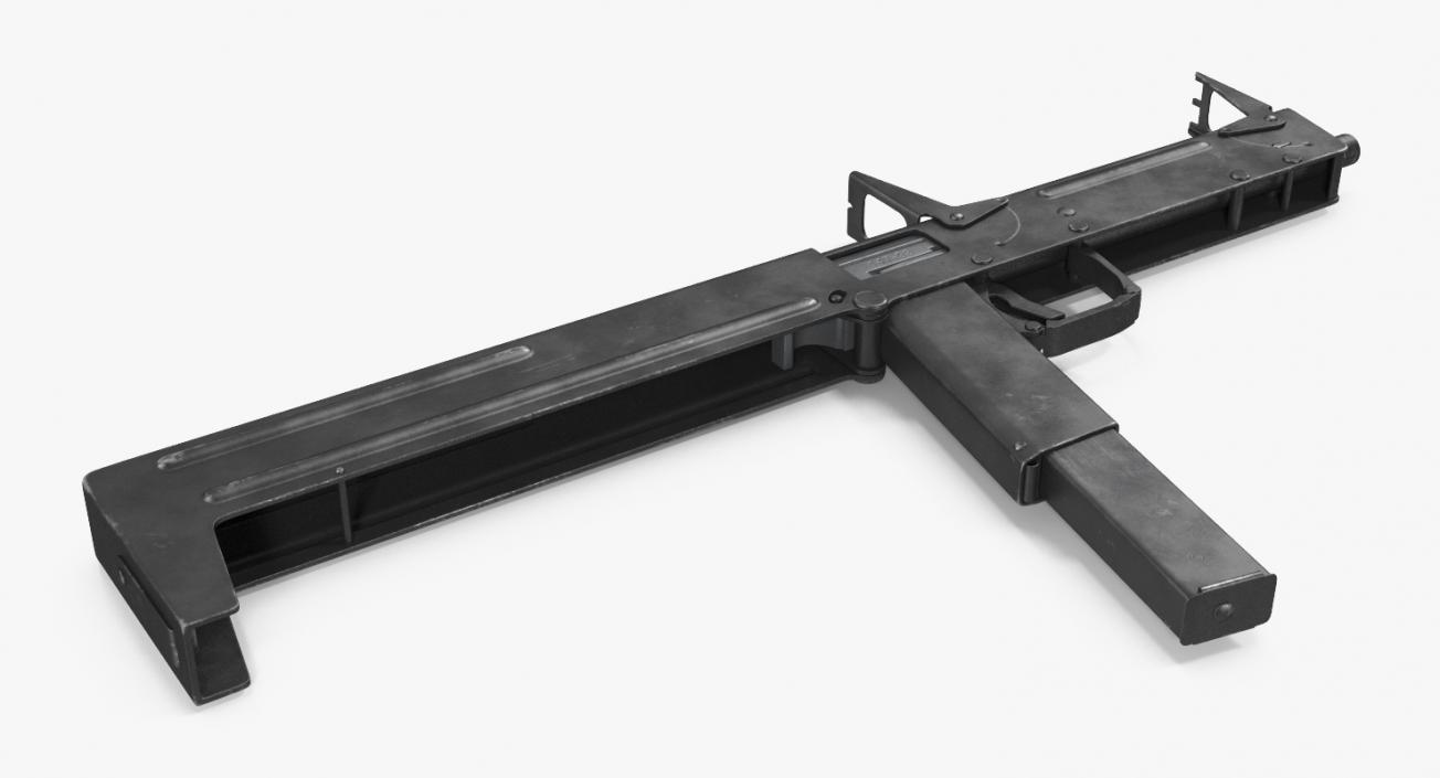 3D model Russian Folding Submachine Gun PP-90 SMG