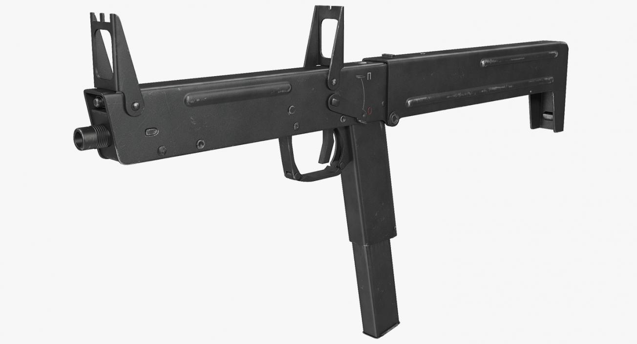 3D model Russian Folding Submachine Gun PP-90 SMG