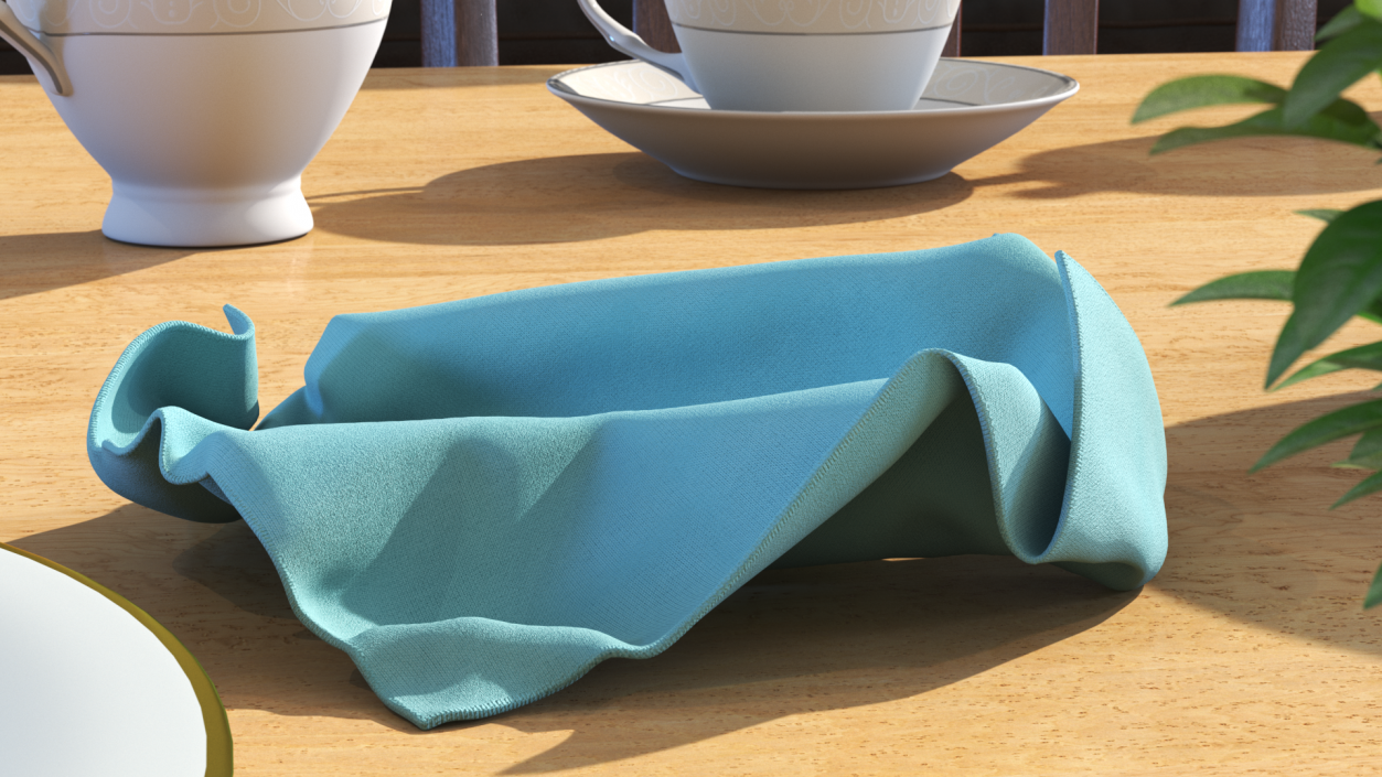 3D Kitchen Microfiber Blue model