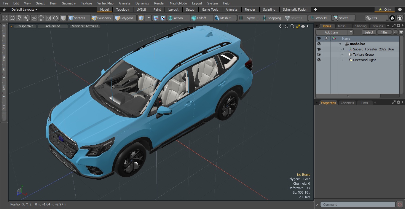 3D model Subaru Forester 2022 Blue