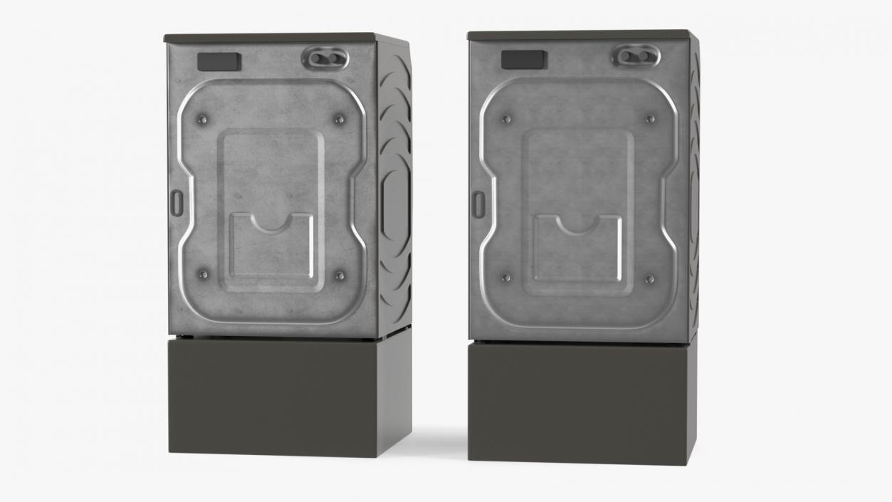 3D Washer and Dryer Set Profile Grey model