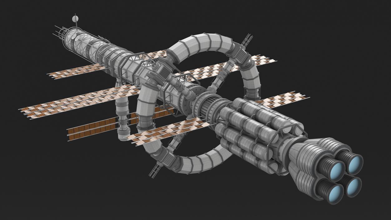 Spaceship Space Station White 3D model