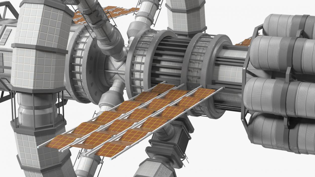 Spaceship Space Station White 3D model