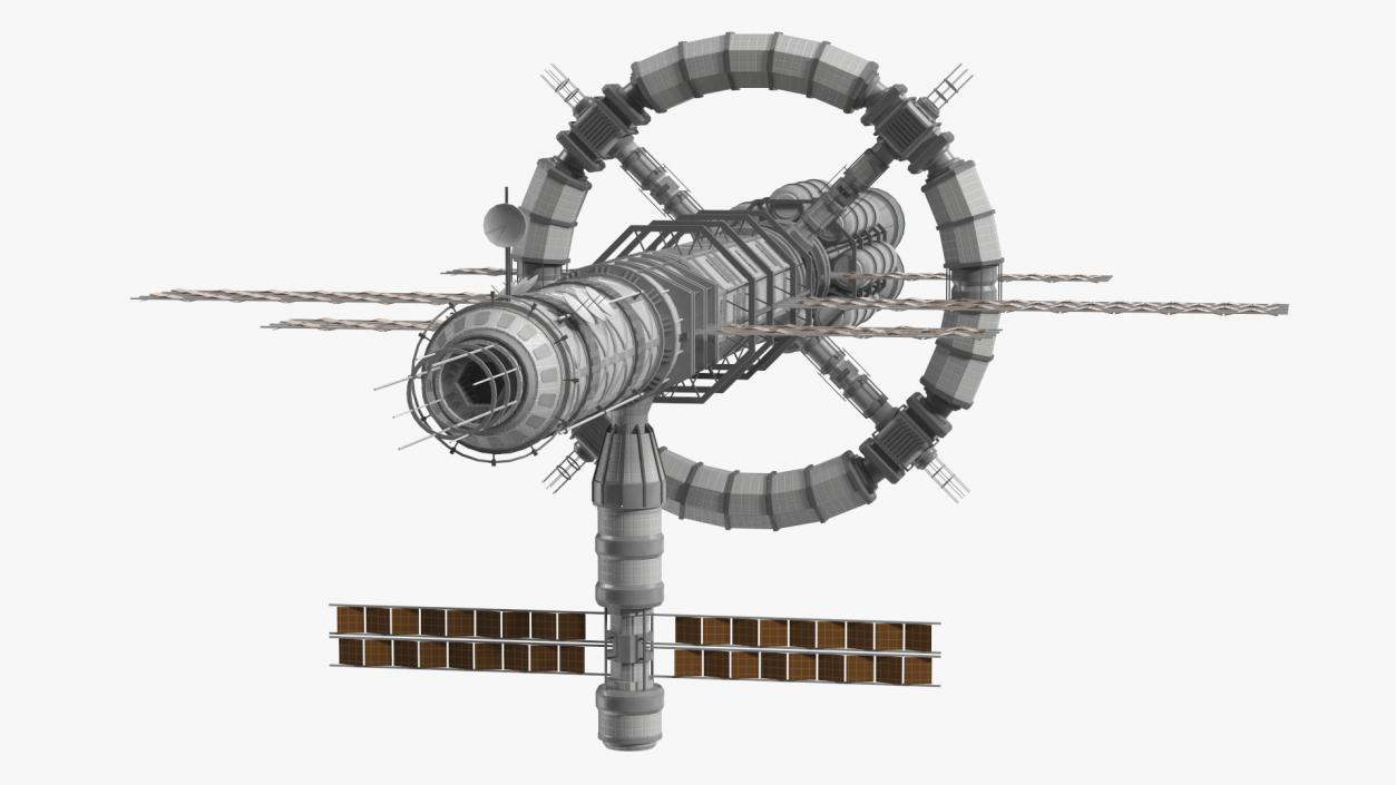 Spaceship Space Station White 3D model