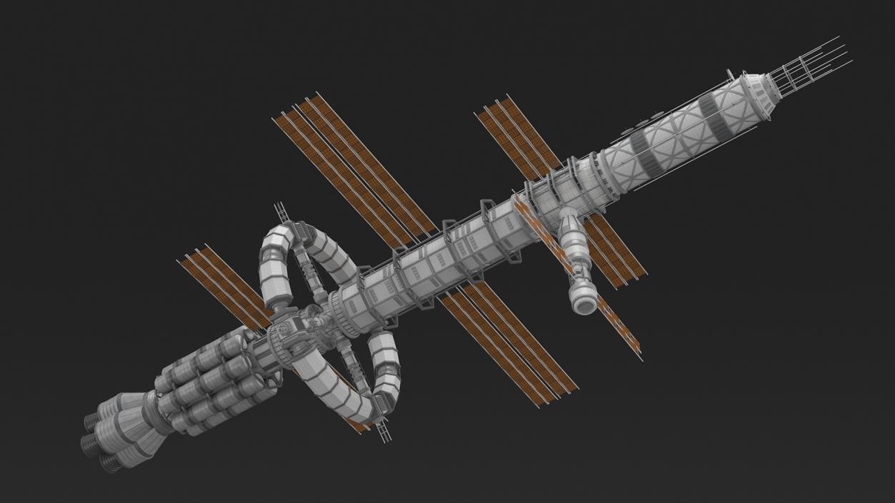 Spaceship Space Station White 3D model