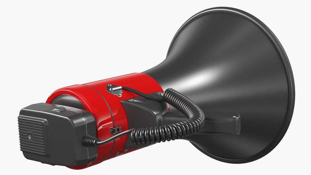 Megaphone Bullhorn Speaker with Siren 3D