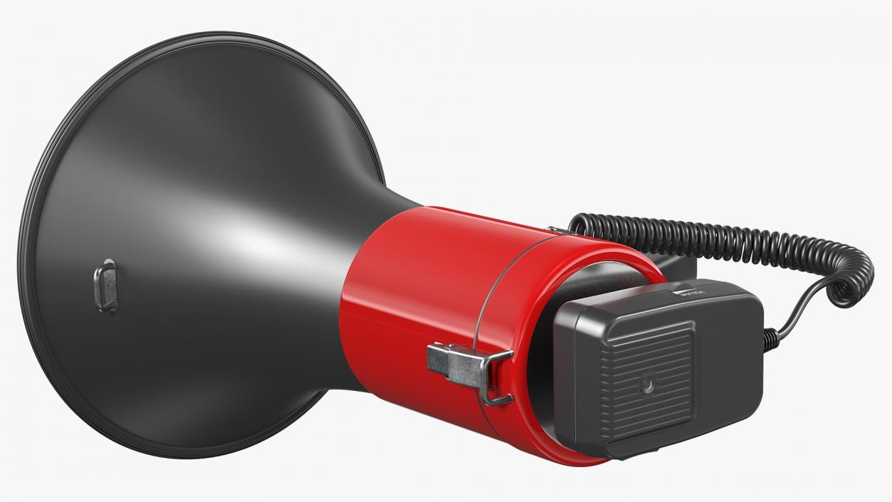 Megaphone Bullhorn Speaker with Siren 3D