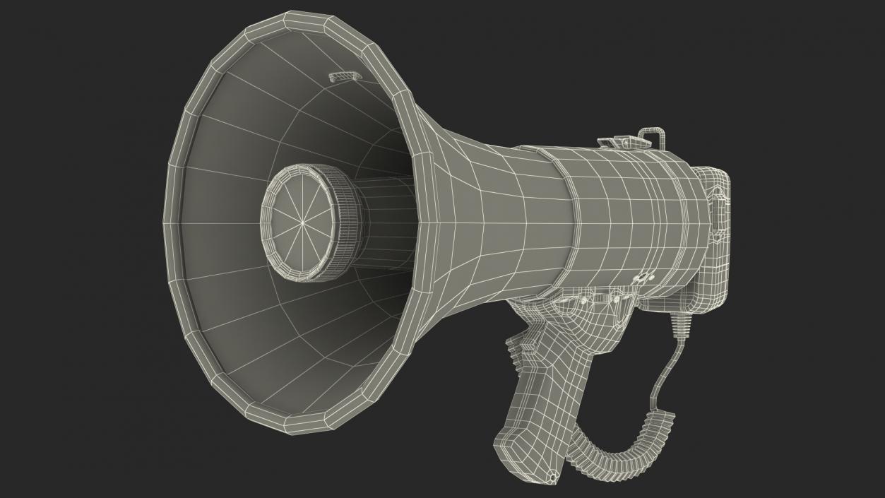 Megaphone Bullhorn Speaker with Siren 3D