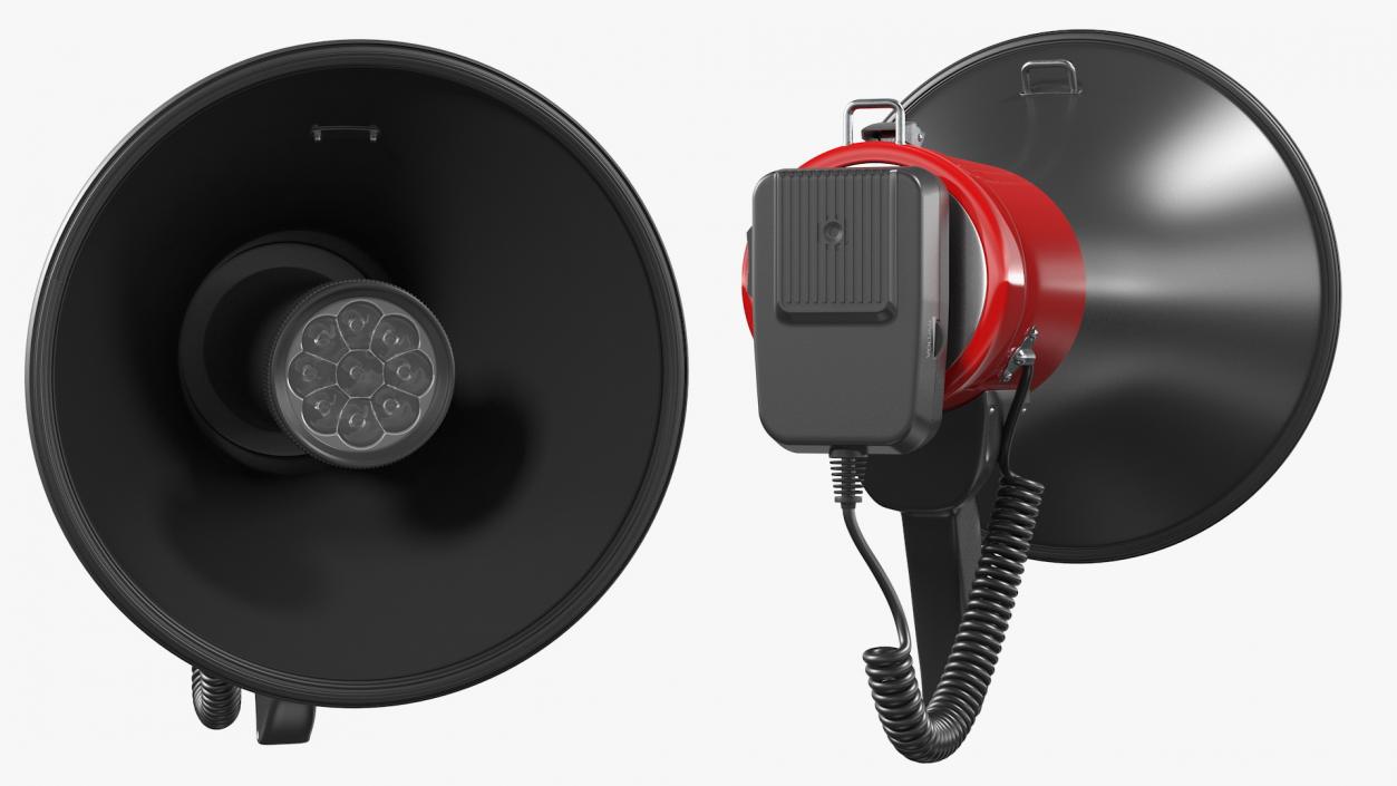 Megaphone Bullhorn Speaker with Siren 3D