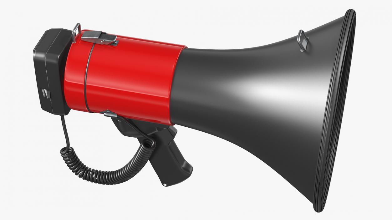 Megaphone Bullhorn Speaker with Siren 3D