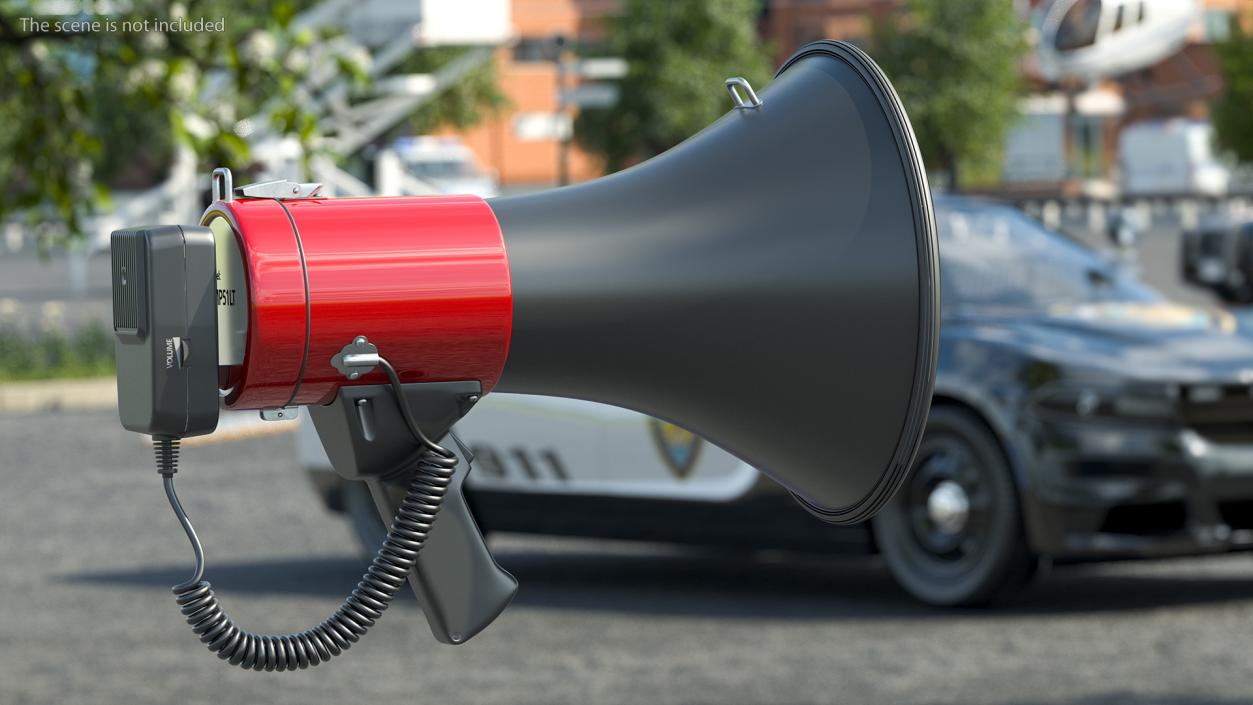 Megaphone Bullhorn Speaker with Siren 3D