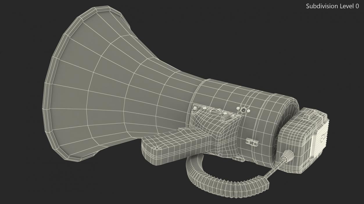 Megaphone Bullhorn Speaker with Siren 3D