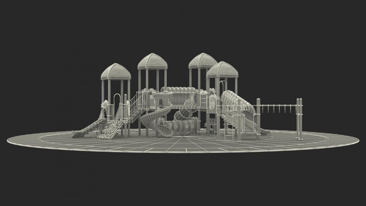 Outdoor Commercial Grade Play Equipment 3D model