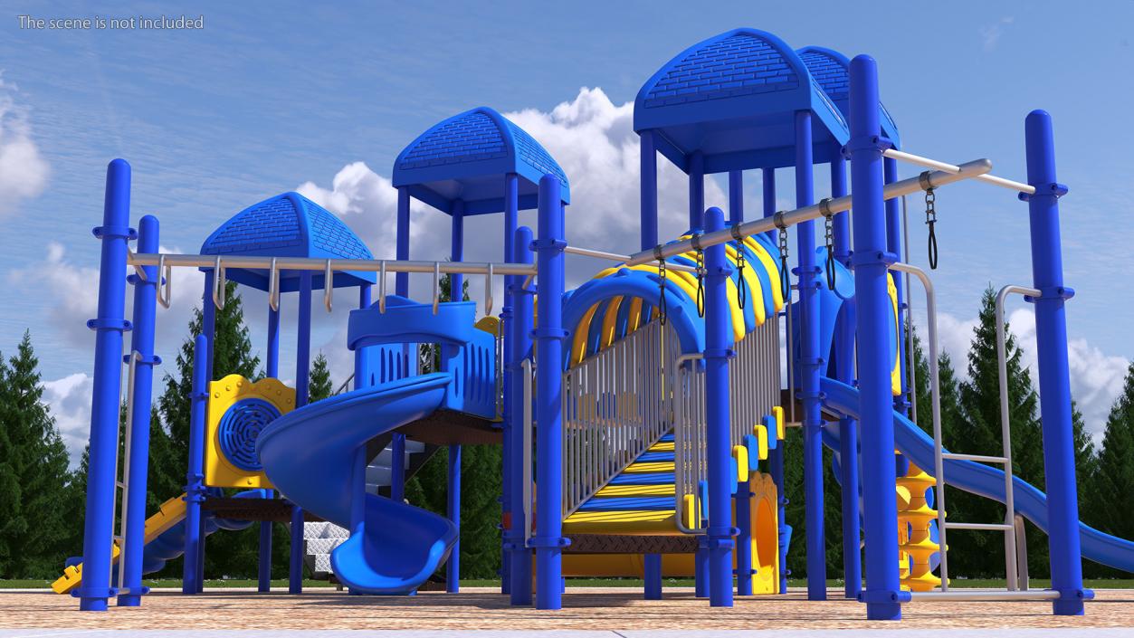 Outdoor Commercial Grade Play Equipment 3D model