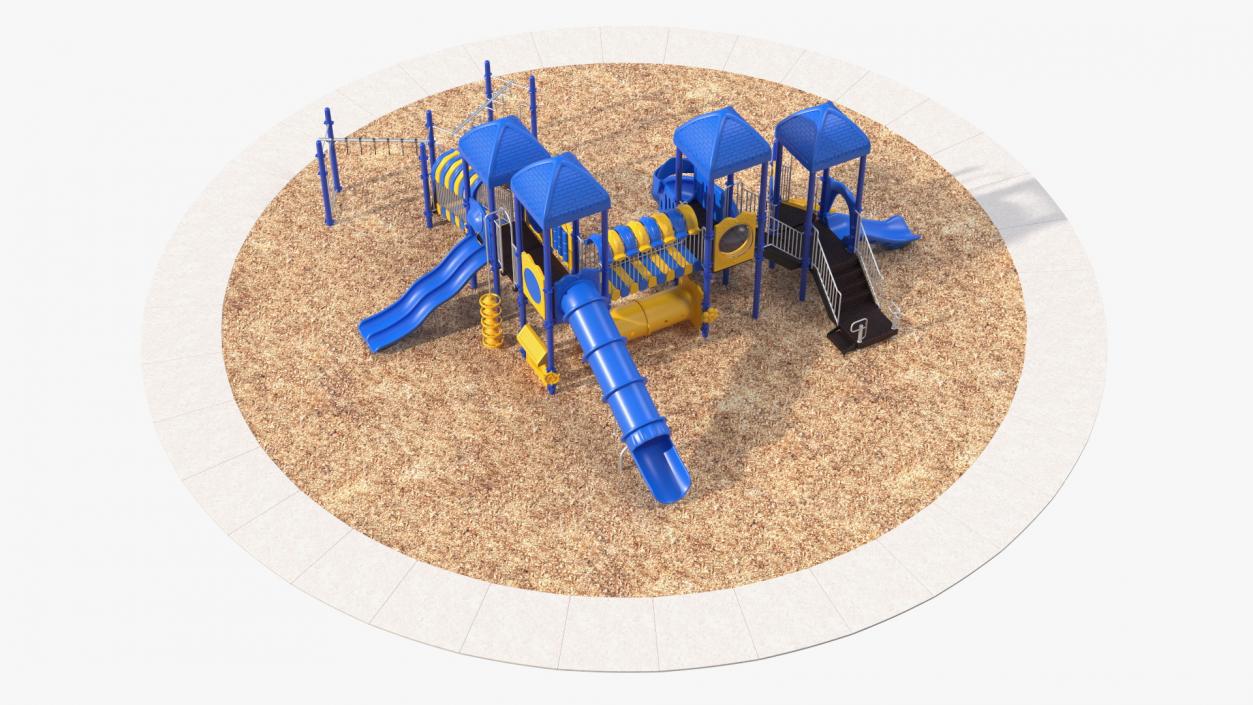 Outdoor Commercial Grade Play Equipment 3D model