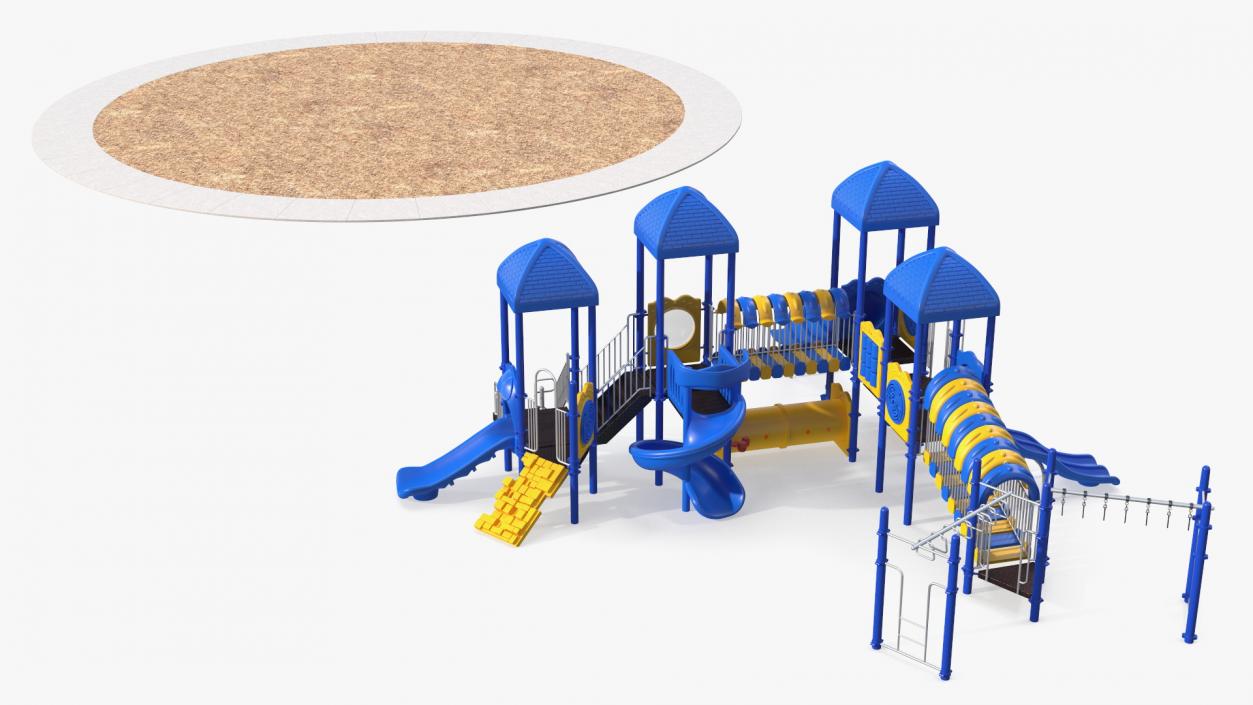 Outdoor Commercial Grade Play Equipment 3D model