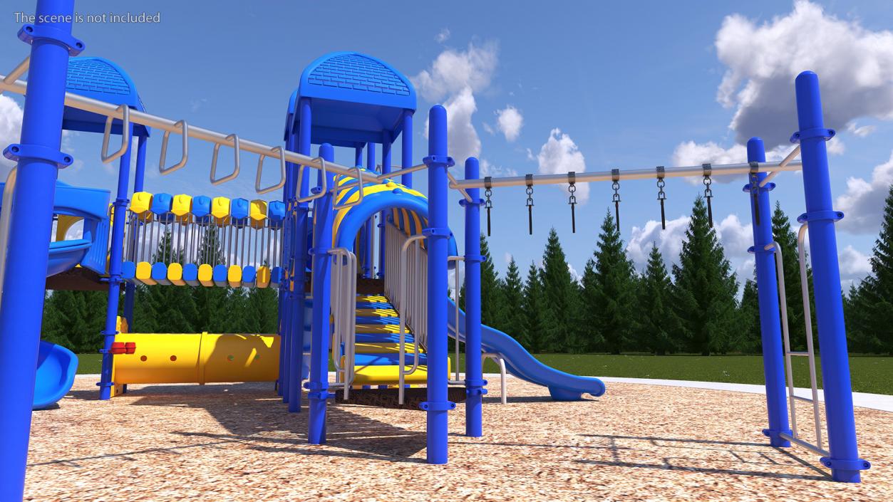 Outdoor Commercial Grade Play Equipment 3D model