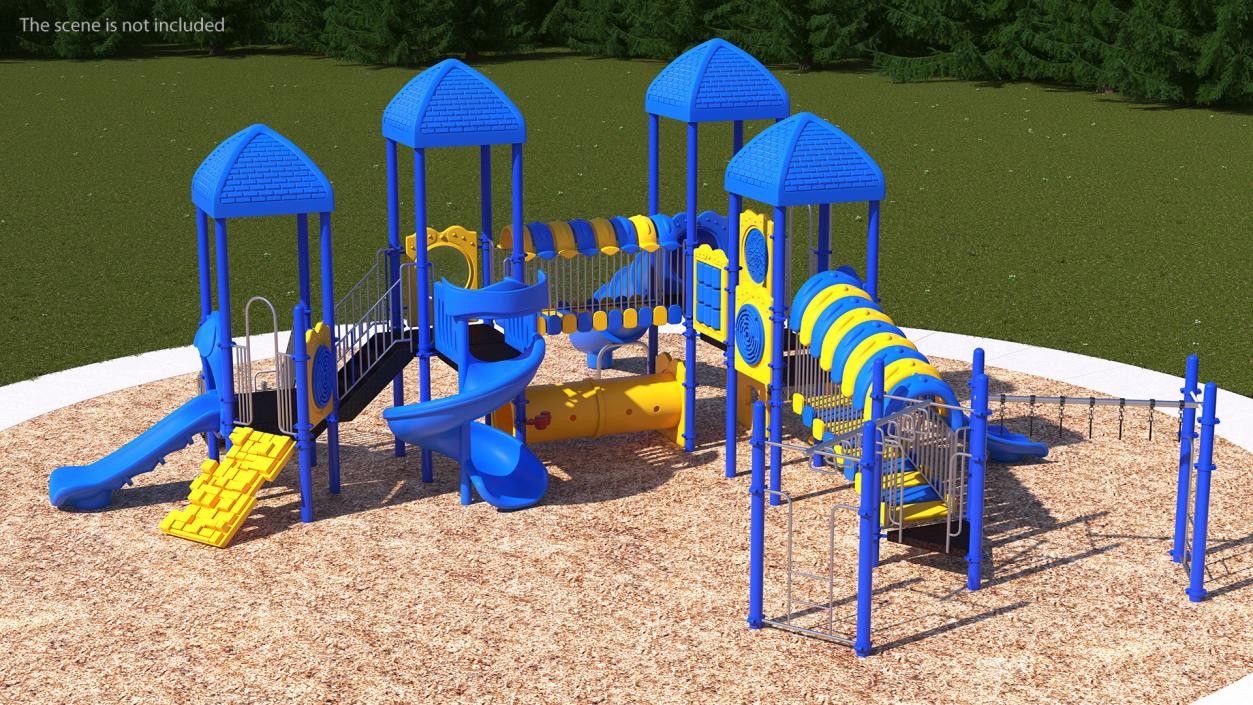 Outdoor Commercial Grade Play Equipment 3D model