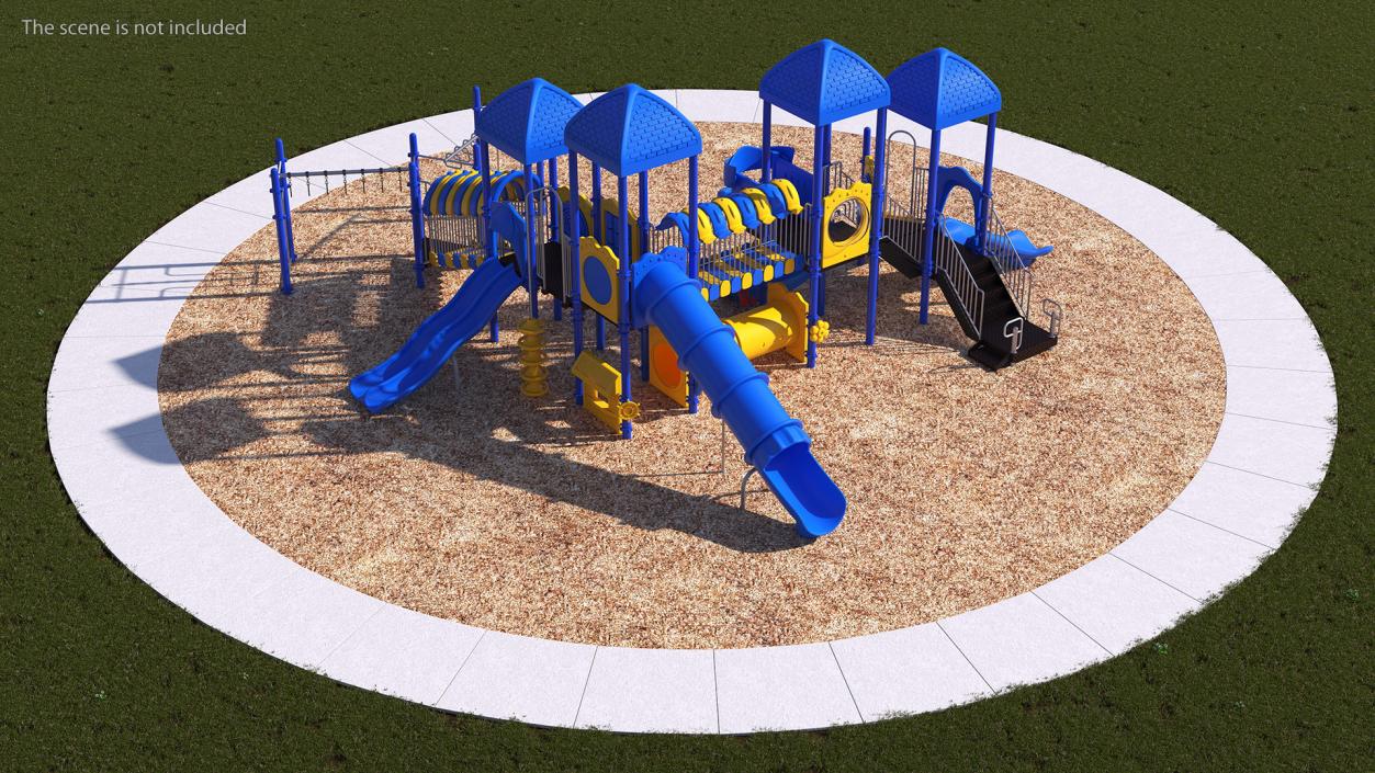 Outdoor Commercial Grade Play Equipment 3D model