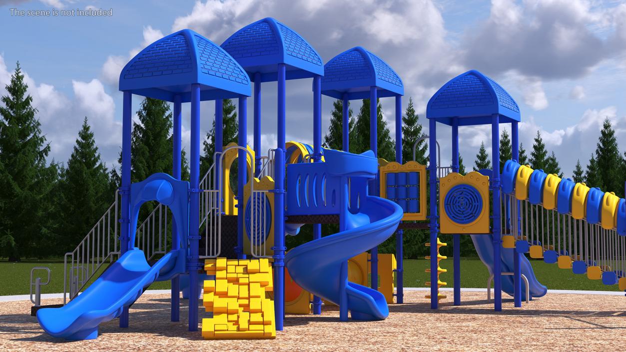 Outdoor Commercial Grade Play Equipment 3D model