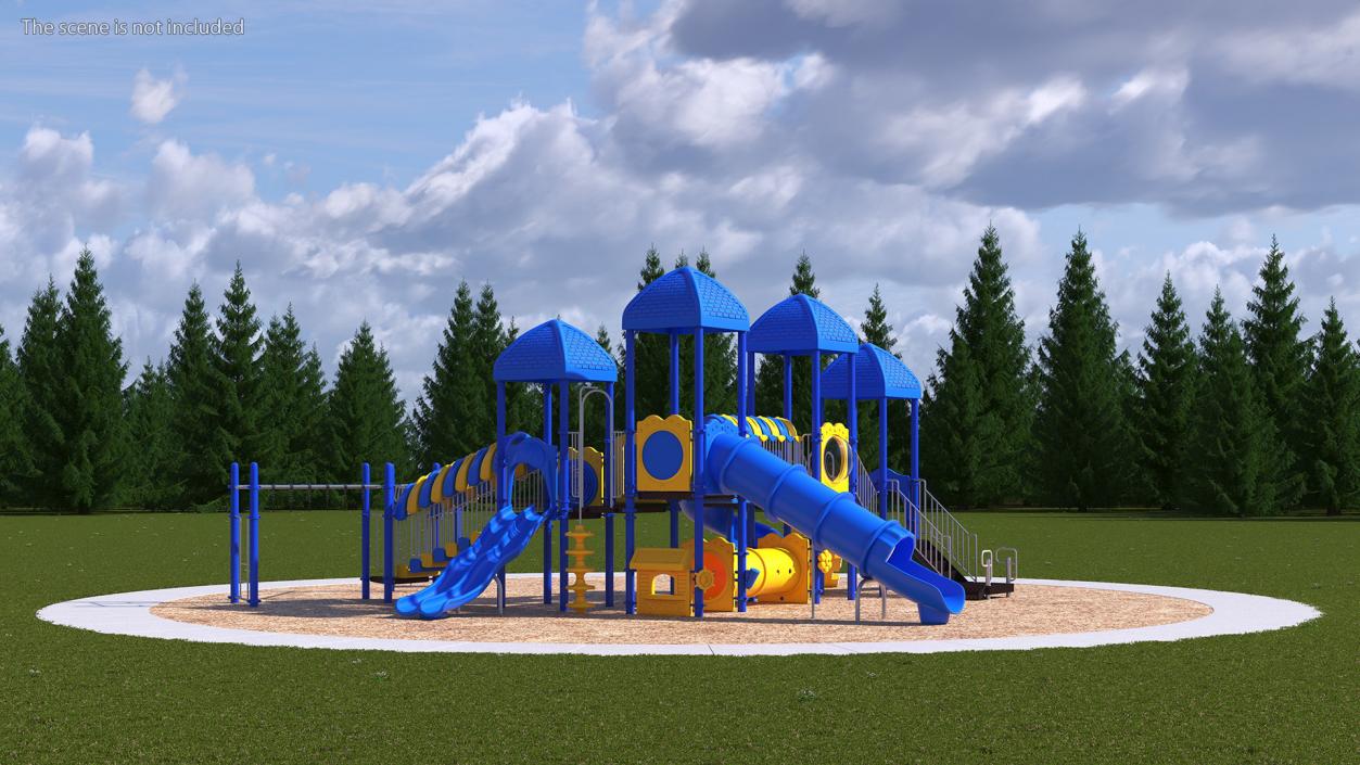 Outdoor Commercial Grade Play Equipment 3D model