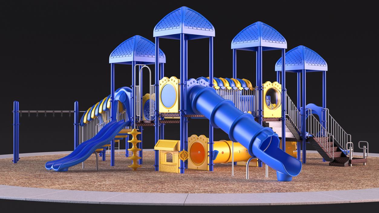 Outdoor Commercial Grade Play Equipment 3D model