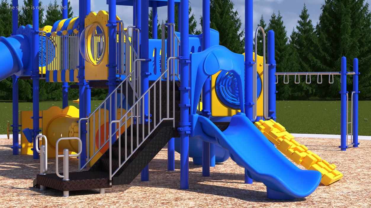 Outdoor Commercial Grade Play Equipment 3D model