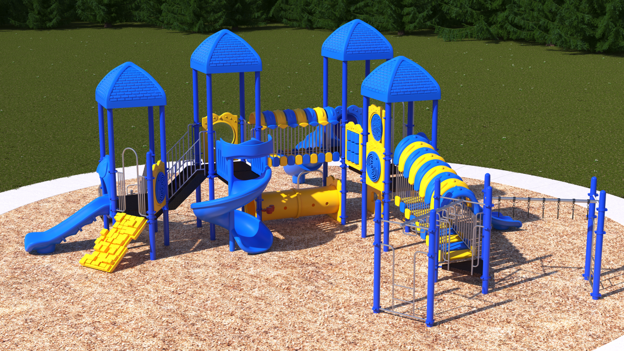 Outdoor Commercial Grade Play Equipment 3D model