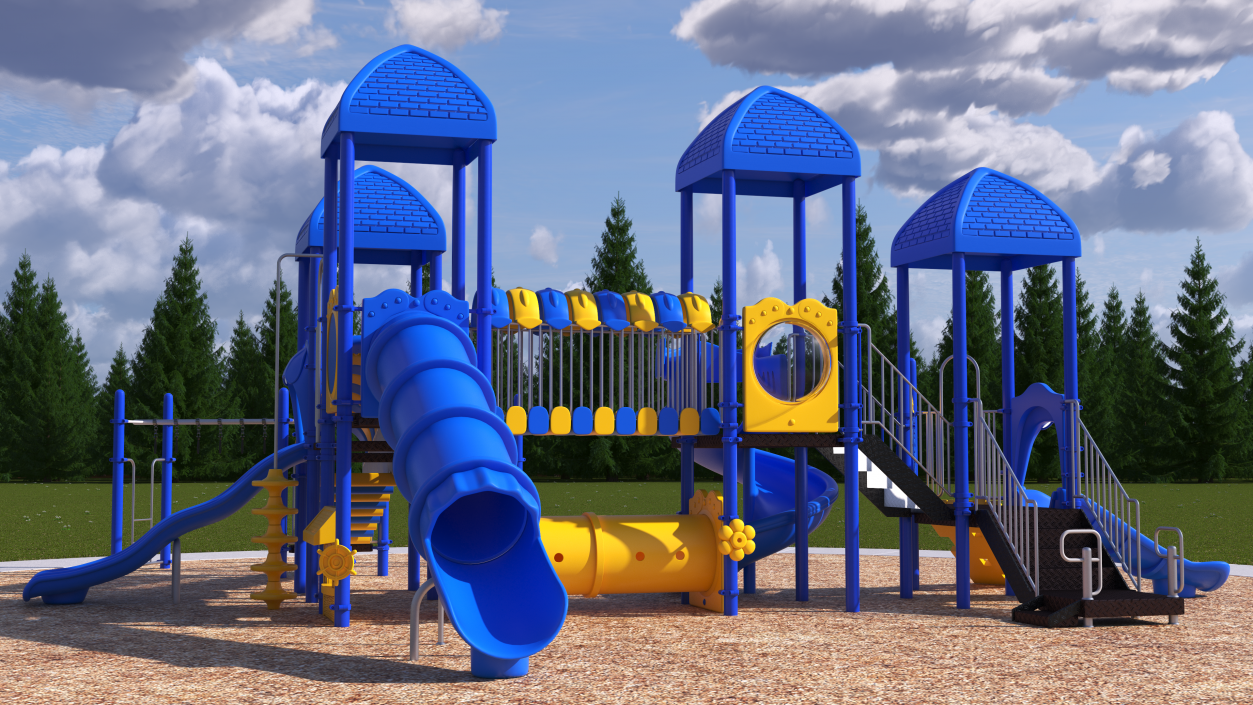 Outdoor Commercial Grade Play Equipment 3D model