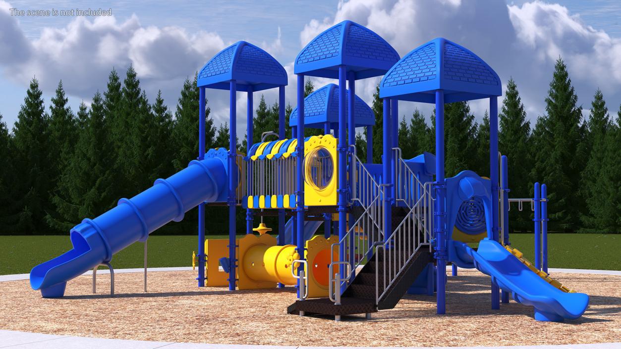 Outdoor Commercial Grade Play Equipment 3D model