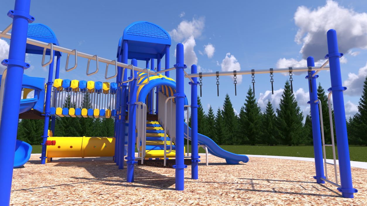 Outdoor Commercial Grade Play Equipment 3D model