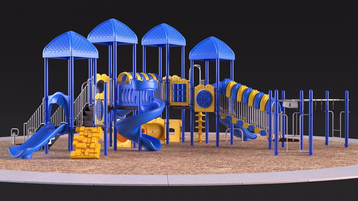 Outdoor Commercial Grade Play Equipment 3D model