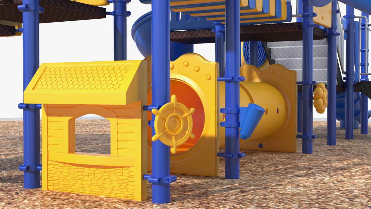 Outdoor Commercial Grade Play Equipment 3D model